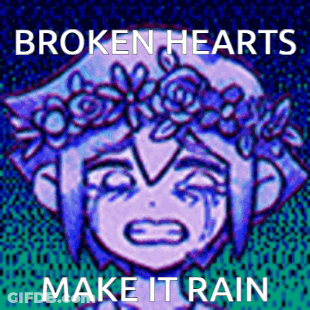 Girl With Flower Crown Crying Broken Hearts Make It Rain GIF