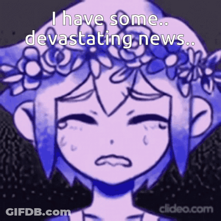 Girl With Flower Crown Saying I Have Some Devastating News GIF