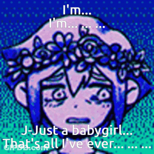 Girl With Flower Crown Saying I'm I'm I'm I'm GIF