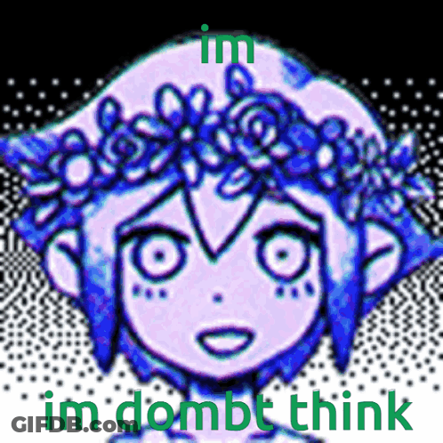 Girl With Flower Crown Saying Im Dumbt Think GIF