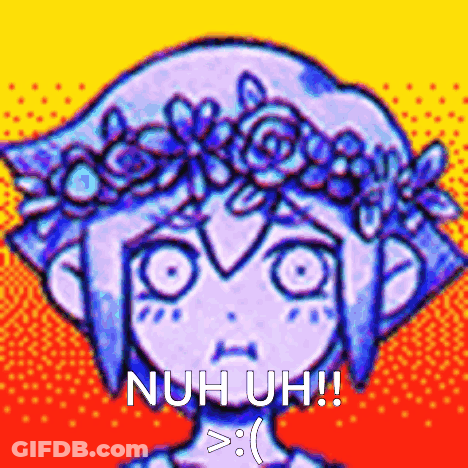 Girl With Flower Crown Saying Nuh Uh GIF