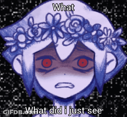 Girl With Flower Crown Saying What Did I Just See GIF