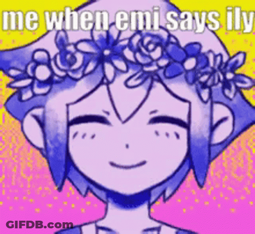 Girl With Flower Crown Says Me When Emi Says Ilv GIF