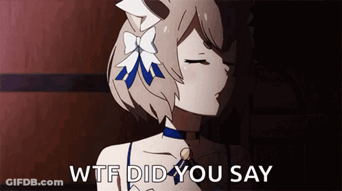 Girl With Flower In Hair Saying Wtf GIF