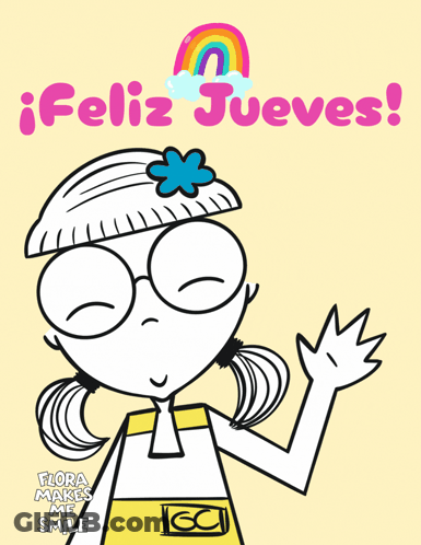 Girl With Flower On Head Feliz Jueves GIF