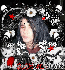 Girl With Flowers On Head 2005 GIF