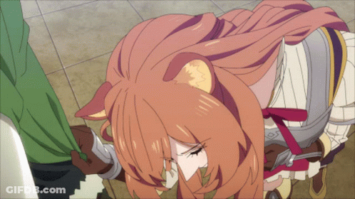 Girl With Fox Ear And Red Bow GIF
