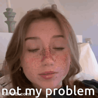 Girl With Freckles In Bed Eyes Closed Not My Problem GIF