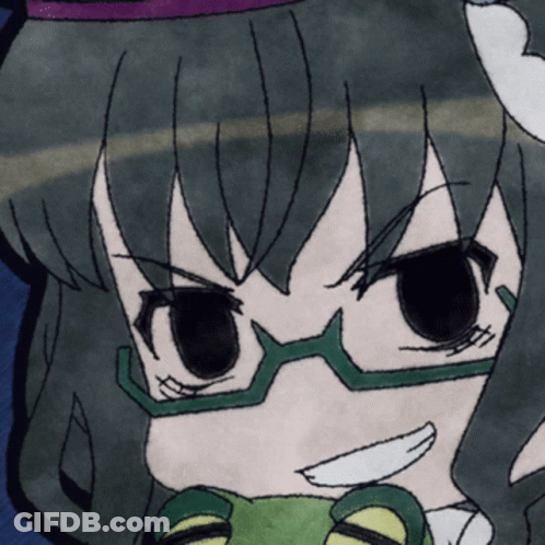 Girl With Glasses And Frog In Mouth GIF
