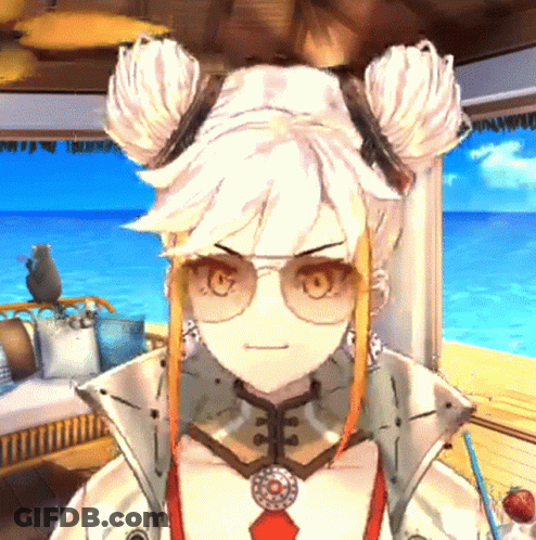 Girl With Glasses And Hair Buns GIF