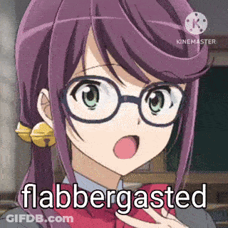 Girl With Glasses And Purple Hair Making Funny Face Says Flabbergasted GIF