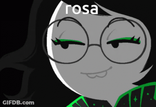 Girl With Glasses And Rosa GIF