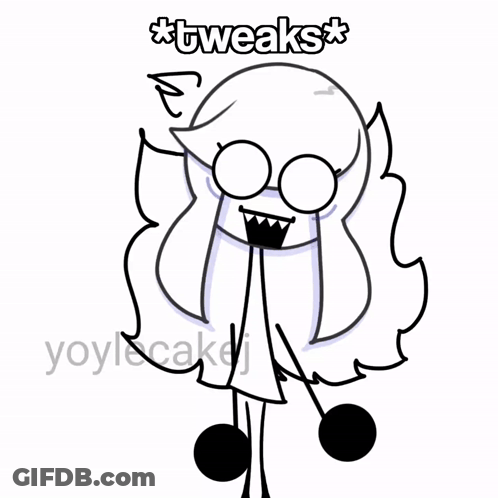 Girl With Glasses And Tweaks GIF
