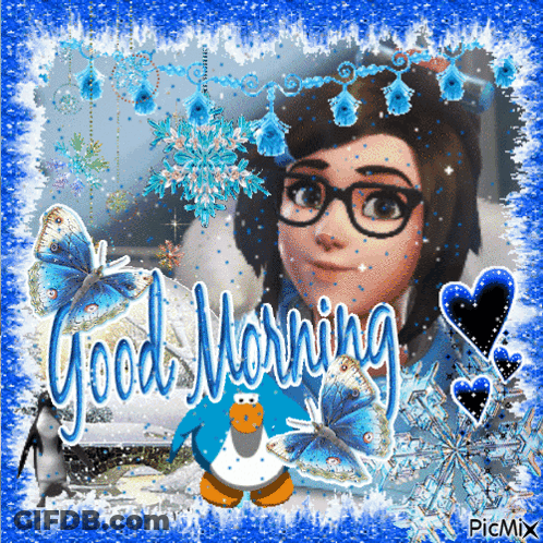 Girl With Glasses Saying Good Morning GIF