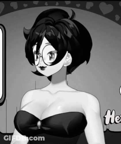 Girl With Glasses Speech Bubble Saying Her GIF