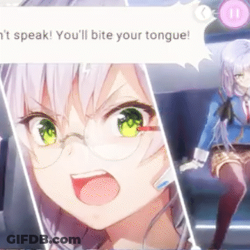 Girl With Glasses You'll Bite Your Tongue GIF