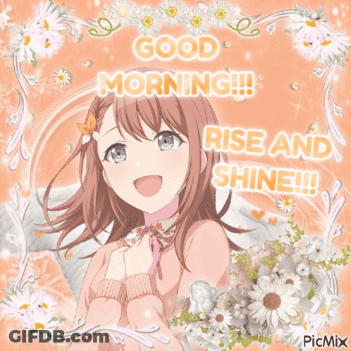 Girl With Good Morning Rise And Shine GIF