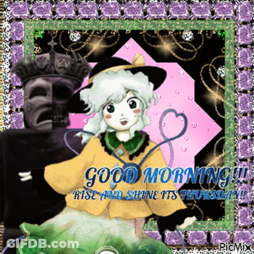 Girl With Good Morning Text GIF