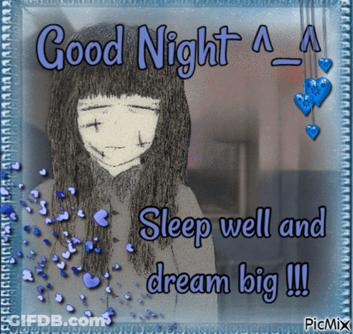 Girl With Good Night Sleep Well Dream Big GIF