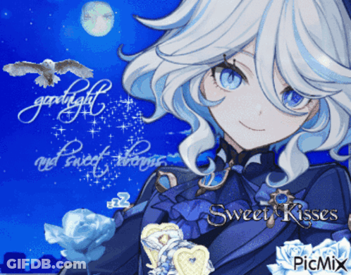 Girl With Goodnight And Sweet Dreams GIF