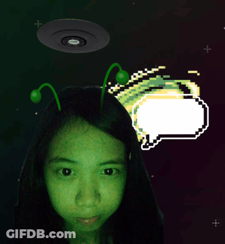 Girl With Green Antennas Saying Zip Zip GIF