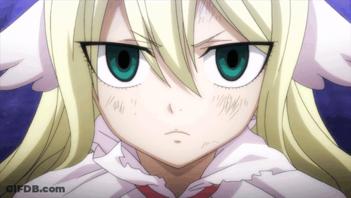 Girl With Green Eyes And White Ears GIF