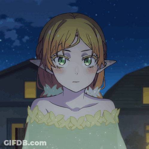 Girl With Green Eyes In White Dress GIF