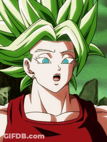 Girl With Green Hair And Blue Eyes In Red Tank Top GIF