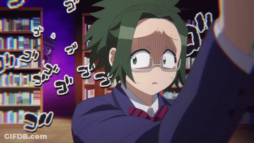 Girl With Green Hair And Glasses Surprised GIF