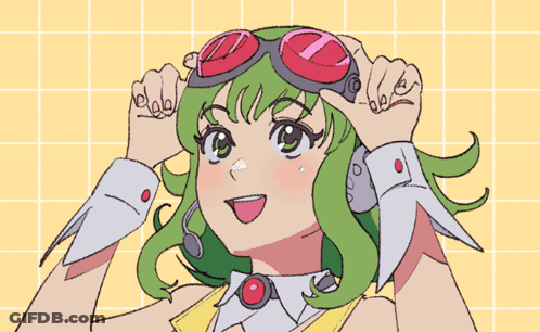 Girl With Green Hair And Goggles GIF