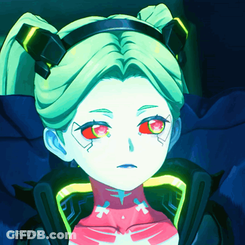 Girl With Green Hair And Red Eyes Paradox GIF