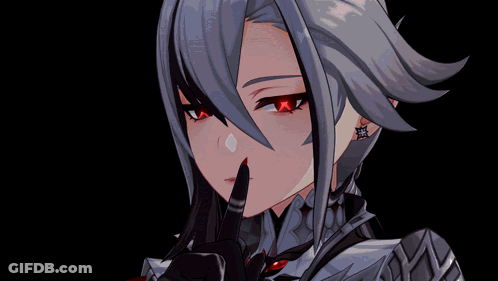 Girl With Green Hair And Triangle On Chest GIF