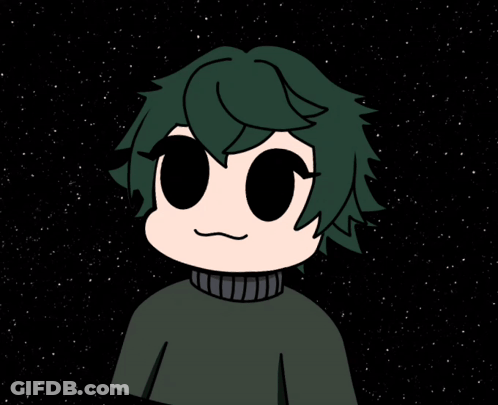 Girl With Green Hair Holding Red Lightsaber GIF