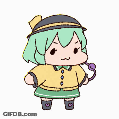 Girl With Green Hair In Yellow Jacket GIF