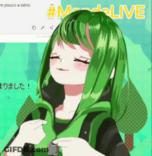 Girl With Green Hair Smiling #Mandelive GIF