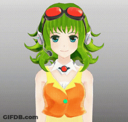 Girl With Green Hair Wearing Headphones And Goggles GIF