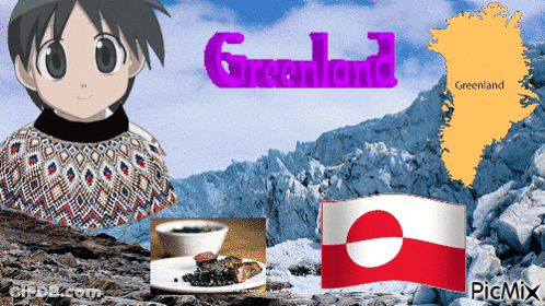 Girl With Greenland Written On It GIF