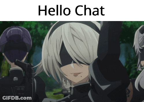 Girl With Gun Saying Hello Chat GIF