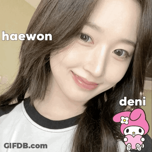Girl With Haewon And Deni GIF