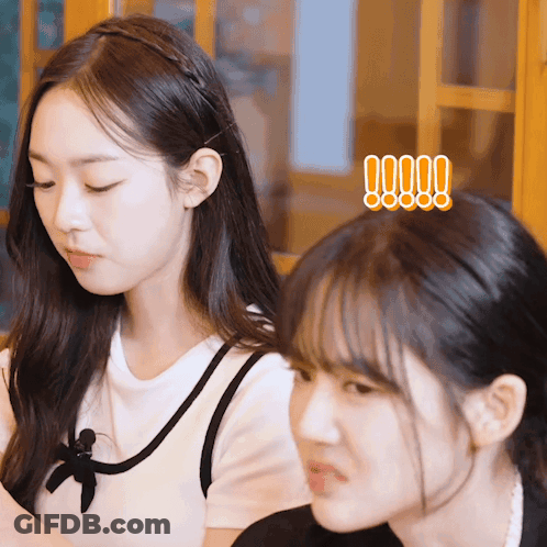 Girl With Hair Clip Saying 00000 GIF