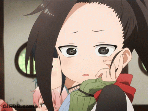 Girl With Hand On Chin GIF