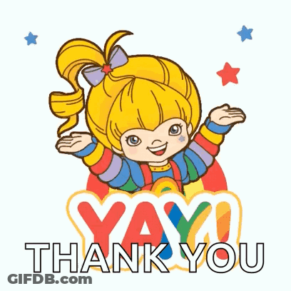 Girl With Hands In Air Saying Yay Thank You GIF
