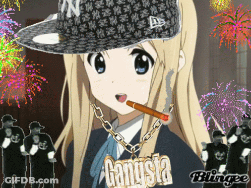 Girl With Hat And Gangsta Necklace GIF