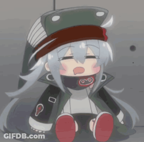 Girl With Hat And Smiley Face GIF