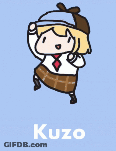 Girl With Hat Saying Kuzo GIF