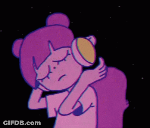 Girl With Headphones GIF