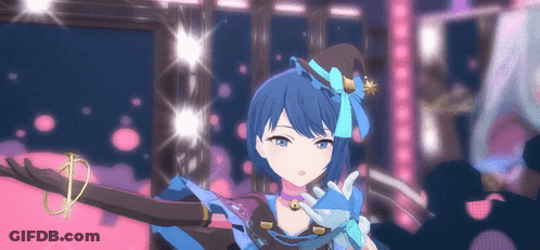 Girl With Headphones And Wings Making Heart GIF