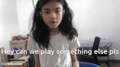 Girl With Headphones Can We Play Something Else GIF