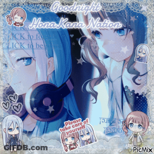Girl With Headphones Goodnight Mona Kana Nation GIF