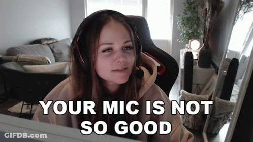 Girl With Headphones Says Your Mic Not So Good GIF